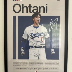 Ohtani Poster With Frame