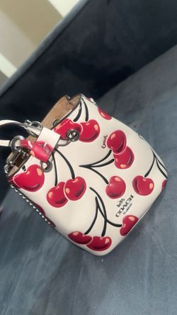 Coach Mini Bucket Bag ♥️Cherry Print 🍒 (Brand New)