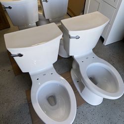 American Standard Elongated White Toilet New