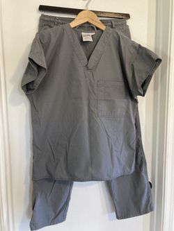 Men’s Scrub Set Bottom Top Gray Small Extra Small