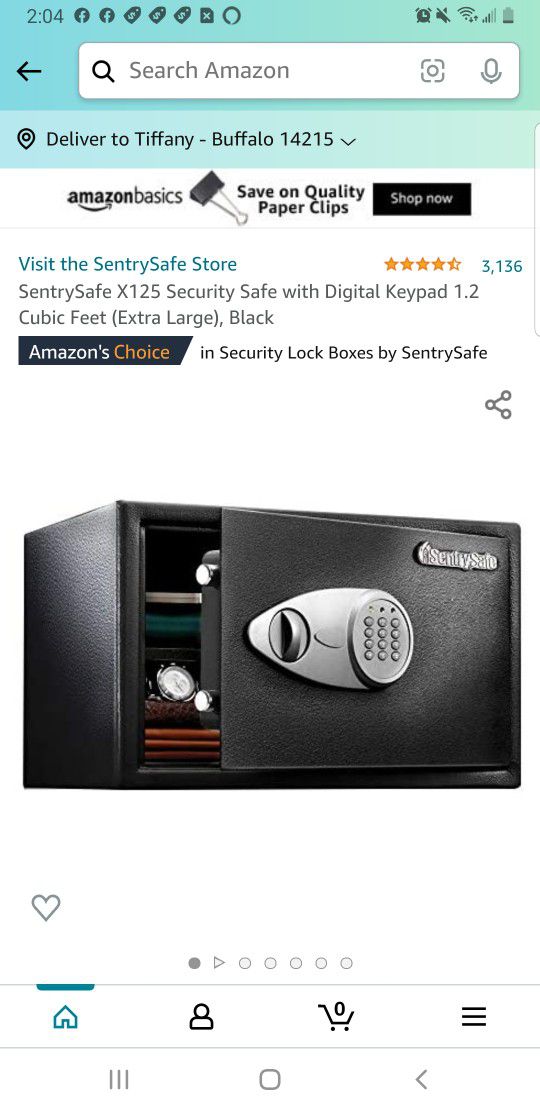 SentrySafe X125 Security Safe with Digital Keypad 1.2 Cubic Feet (Extra Large), Black

