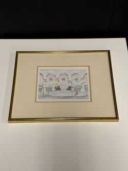 Downing Hunter Pastel Study Framed Print in Gold Tone