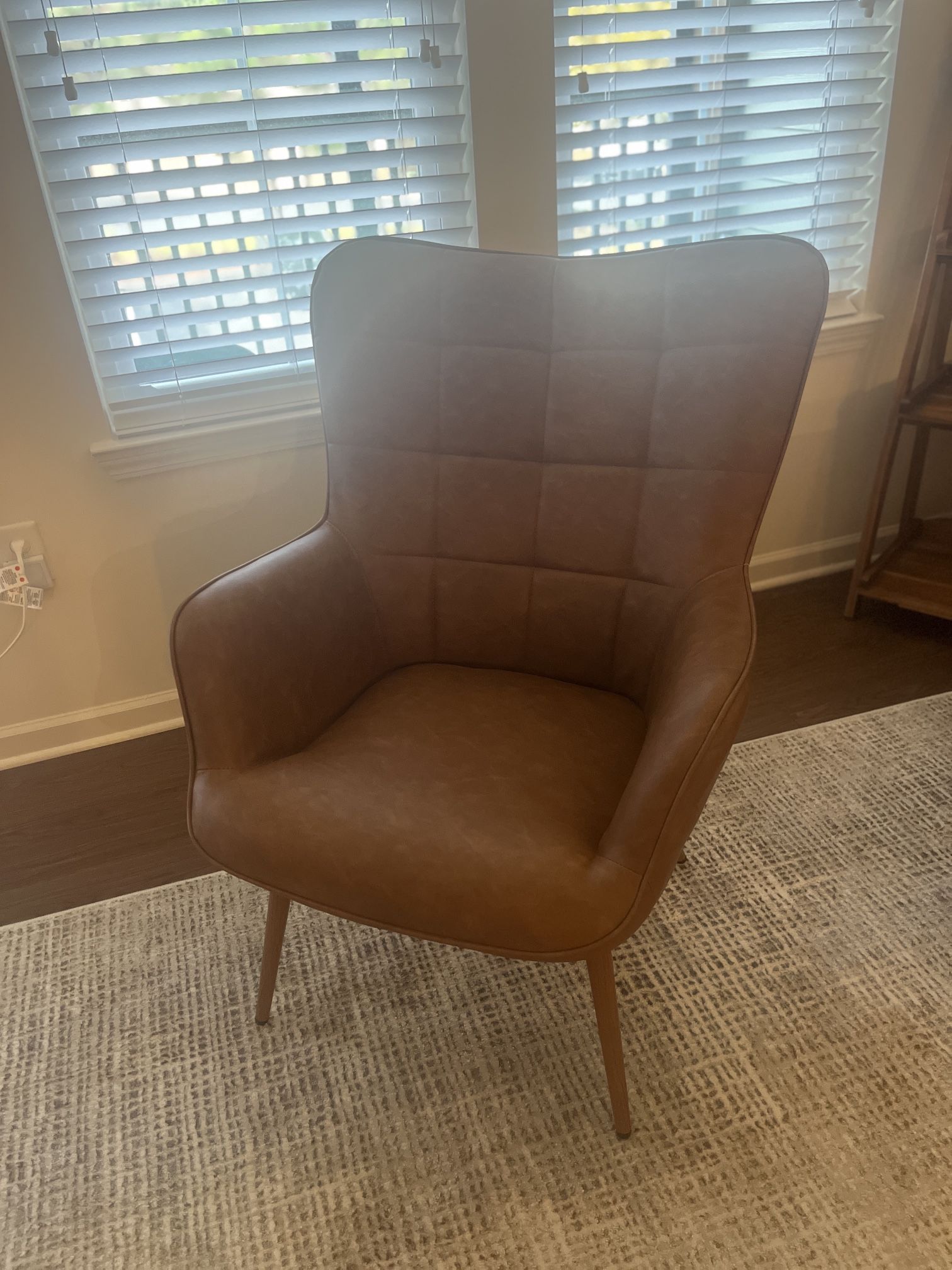 Faux Leather Accent Chair