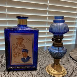 Antique Blue Glass Decor