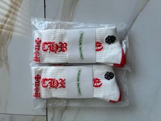 Chrome Hearts Crew Socks red/white