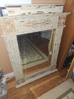 New 35x43 distressed  wood accent wzll mirror