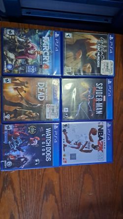 Video games for Xbox 360 and Playstation 4
