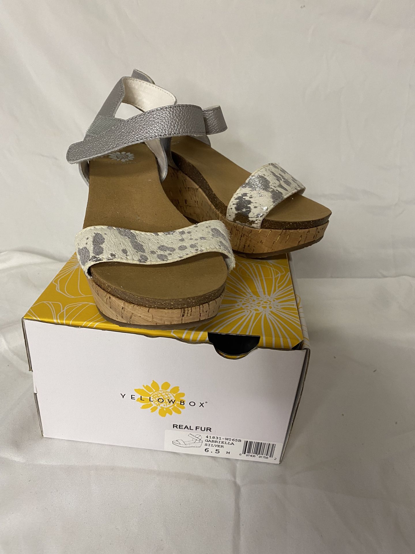 Yellow Box Wedge Sandals