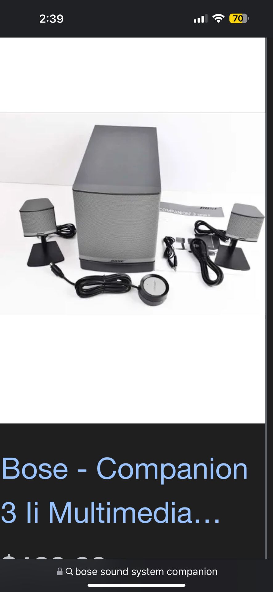 Bose Sound System Companion 3