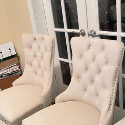 Beige Dining Chairs – Set of 6