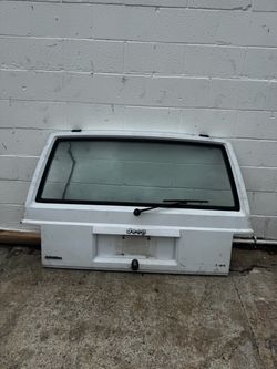 Jeep Cherokee XJ Rear Hatch Door OEM White 1984 through 1996