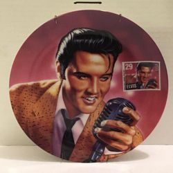 Elvis Presley Commerative Plate “Elvis Commerative Stamp”