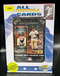 Mickey Mantle 1995 Metallic Impressions All Metal Cards Embossed SEALED