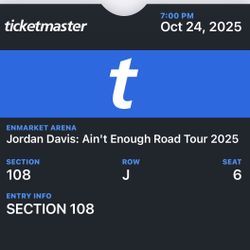 2 Tickets- Jordan Davis Concert 