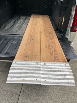 Ramparts for loading a pickup.