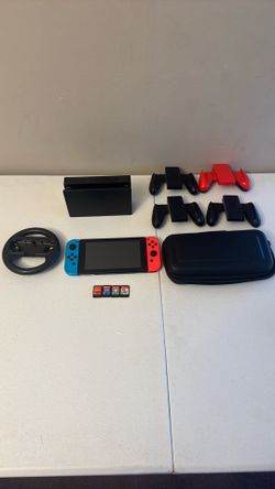 Nintendo Switch (Red & Blue) Full Set+