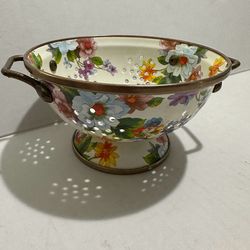 MacKenzie-Childs Flower Market enamel colander Snall