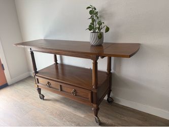 PRIMO Drop-Leaf Tea Cart - console - entry table - thomasville - on casters - delivery available