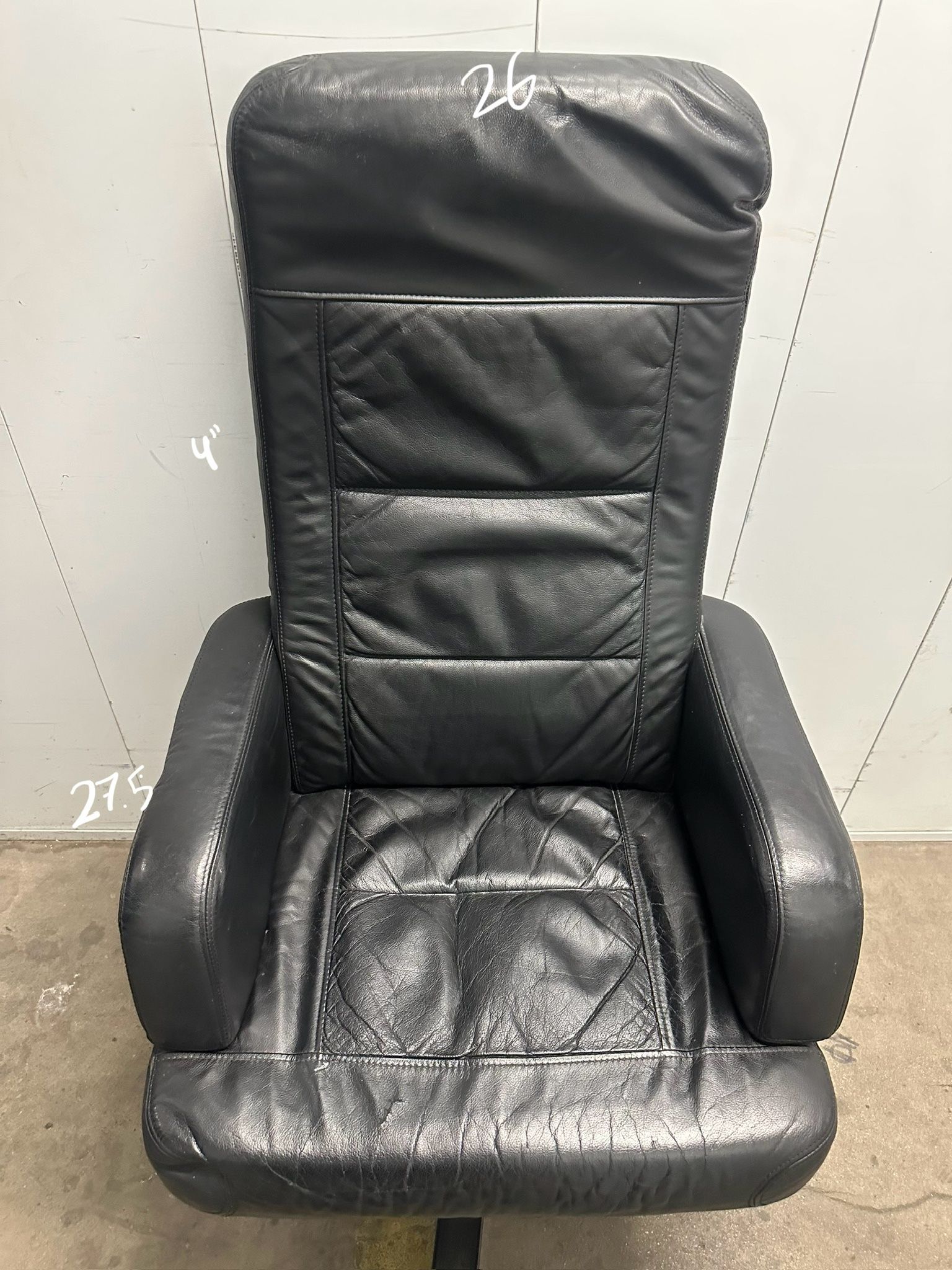Black Leather Adjustable Office Chair