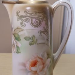 VINTAGE & COLLECTIBLE R.S. PRUSSIA FACTORY LIDDED PITCHER MADE IN GERMANY 1(contact info removed) OF BONE CHINA