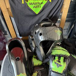 Premier karate training gear bag gloves