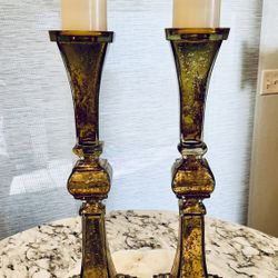 Tall Glass Candle Holders