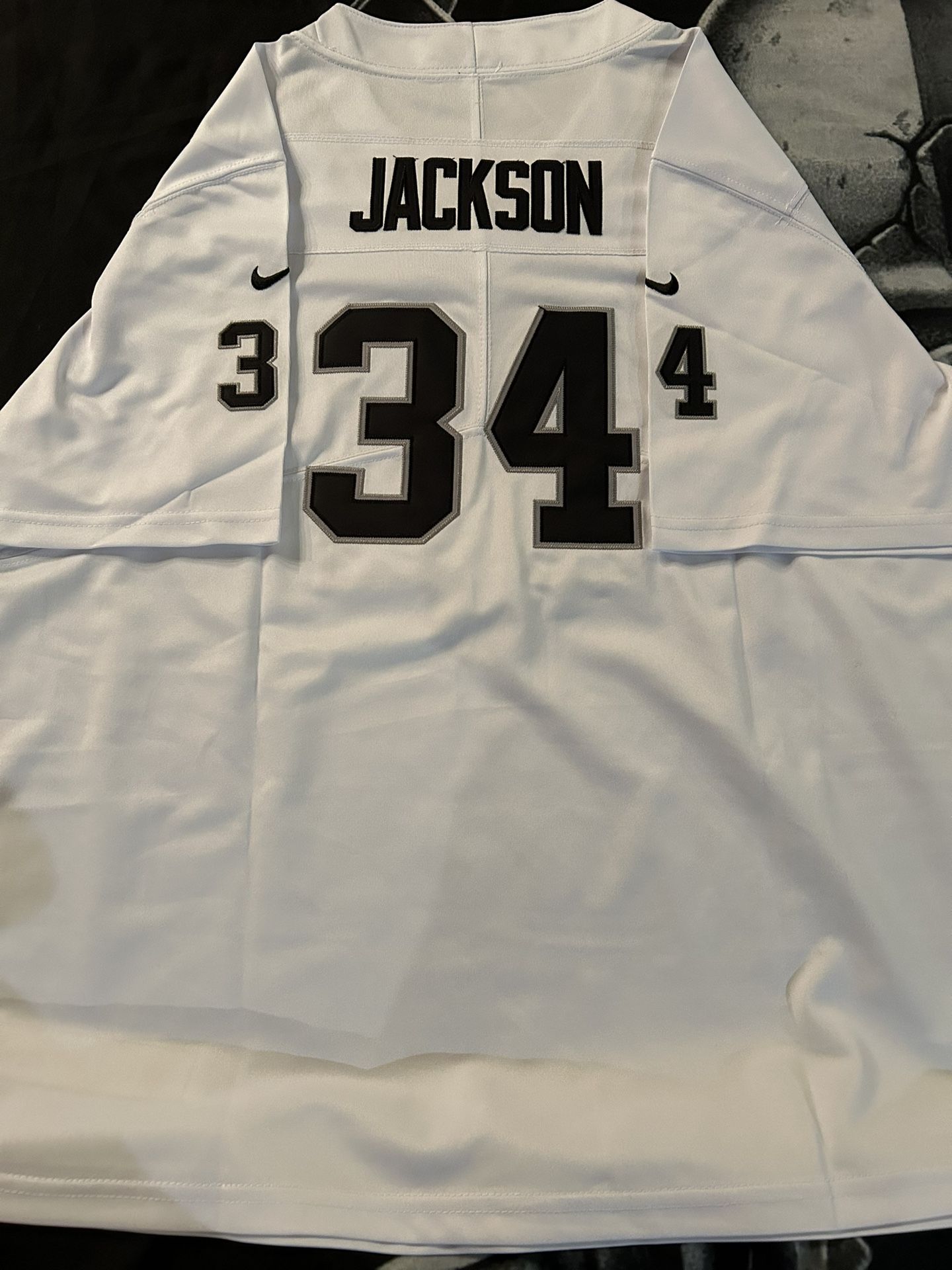 WOMENS BO JACKSON LAS VEGAS RAIDERS STITCHED JERSEY SIZE XL OR 2XL