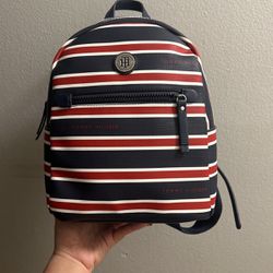 NEW Tommy Hilfiger Women’s Backpack Red White And Blue Stripes With Tags 