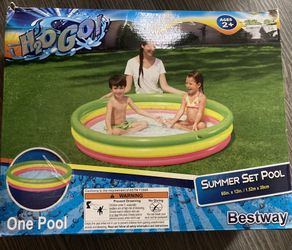 H2OGo! Bestway Pool, Summer Set, 60 Inch Inflatable Pool