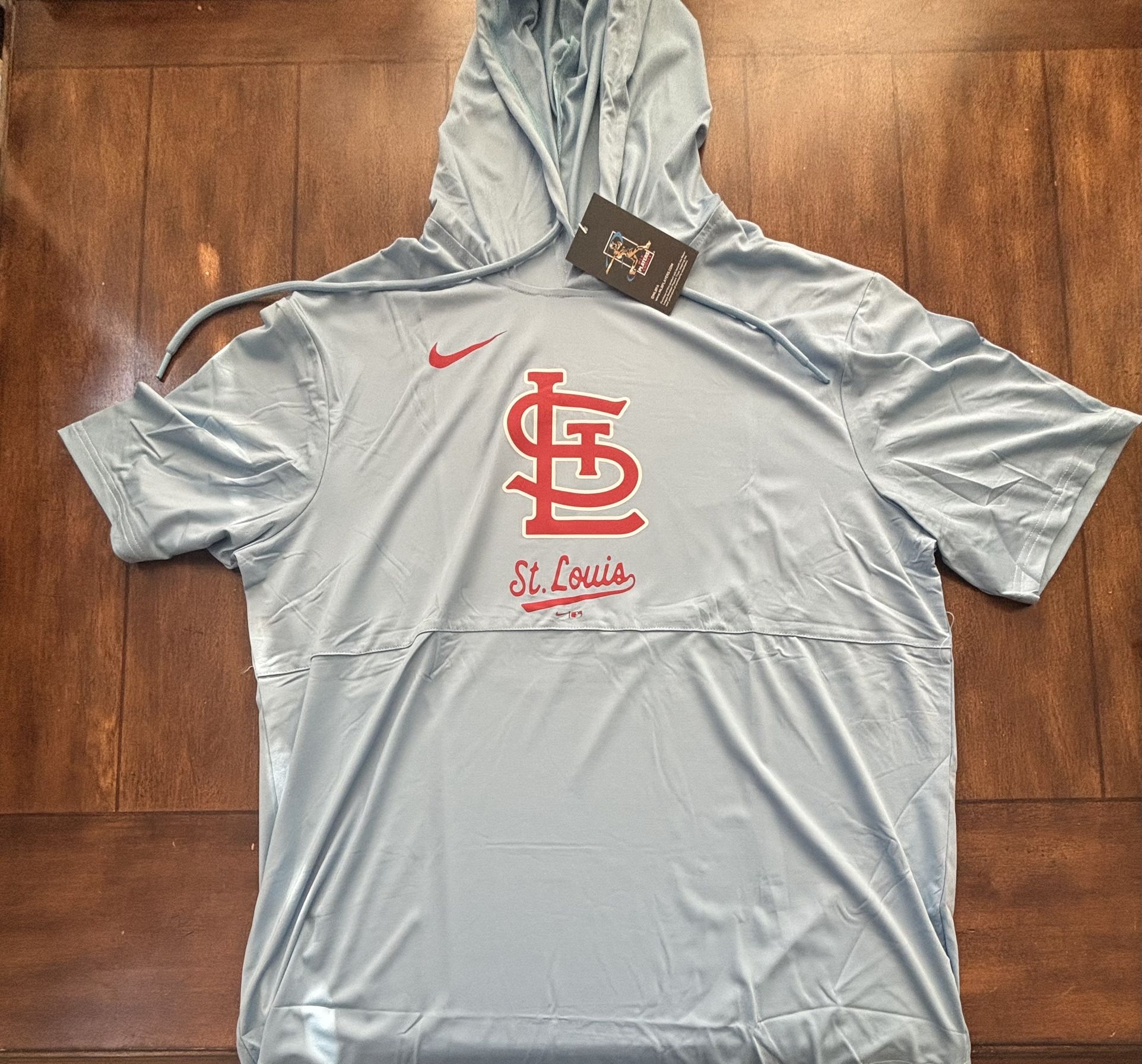 St. Louis Cardinals — Dri Fit Short Sleeved Hoodie — Size XL