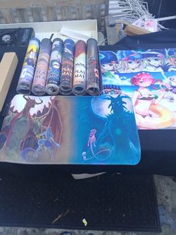 Anime Game Mats And Led 14×25 Mouse Pads BOGO