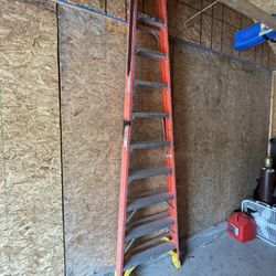 two industrial ladders