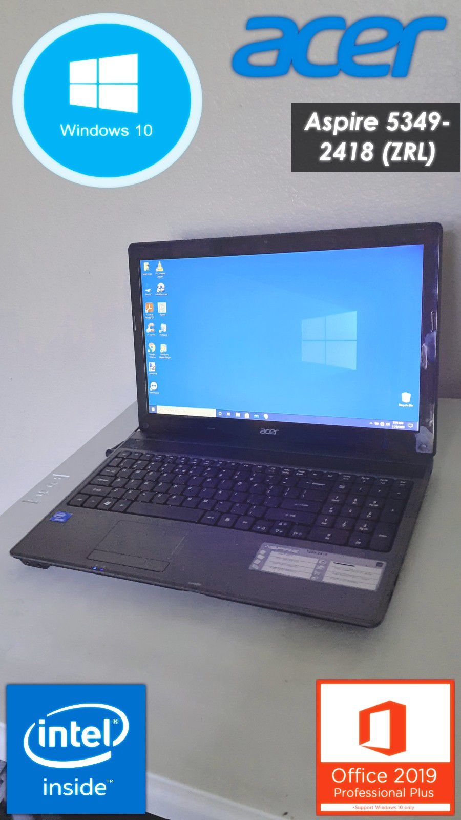 15.6" Acer Aspire PC | Laptop Computer | Windows 10 Pro