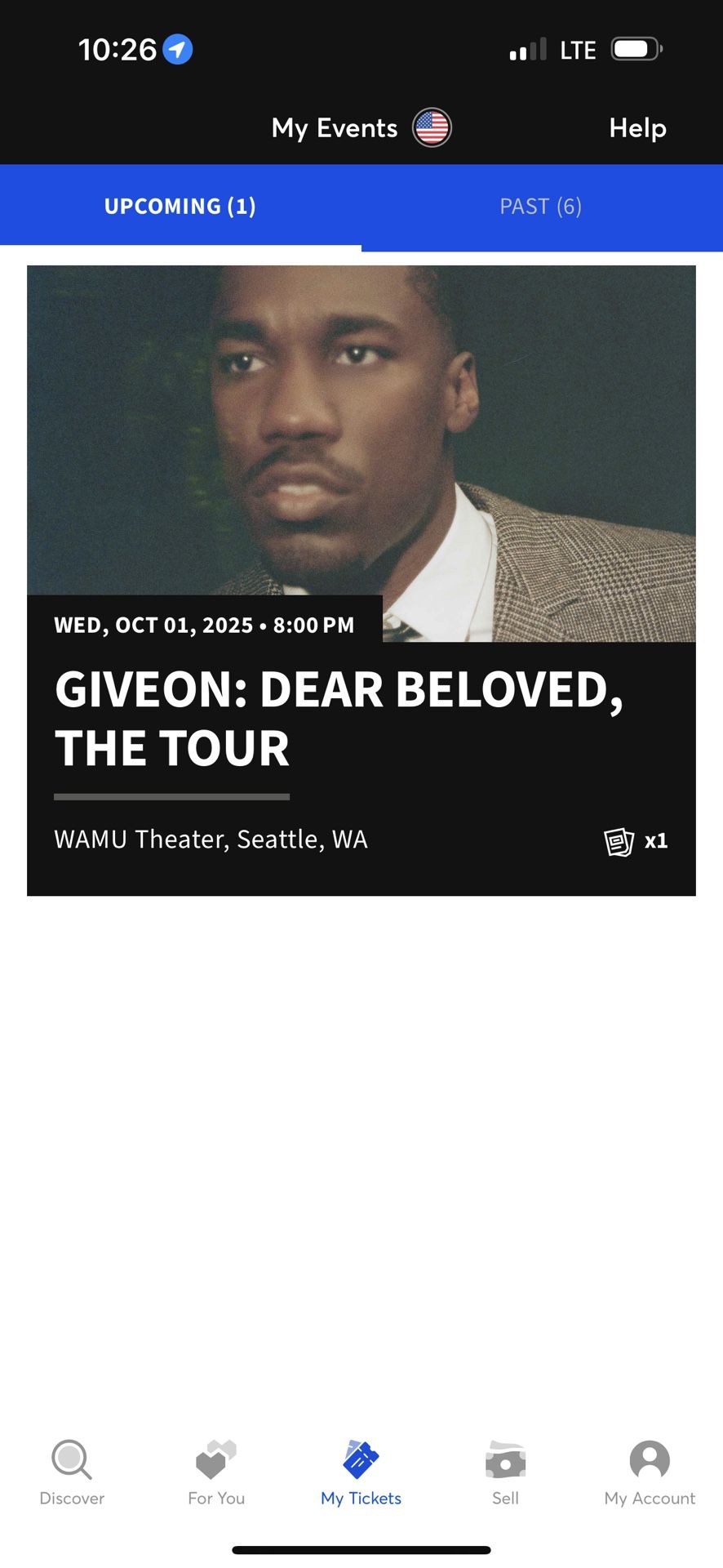 GIVEON Ticket for sale