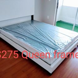 $275 Queen Bed Frame With Boxspring Brand New Free Delivery 
