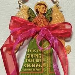 Lainis Angels Christmas Angel Ornament Decor Bohemian Collection Laini Taylor It Is In Giving That We Receive St Francis