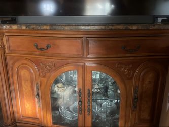 Wooden Dining Room Buffet Cabinet Tuscan Style