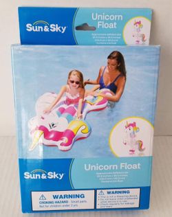 Unicorn Pool Float with Handles  NEW 