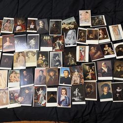 Vintage Art Print Lot - Portrait & Classic Painting Prints Postcards