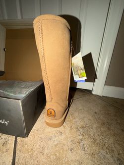 Bearpaw Tall Suede Boot – Chestnut size 6