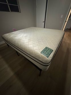 Queen frame and mattress