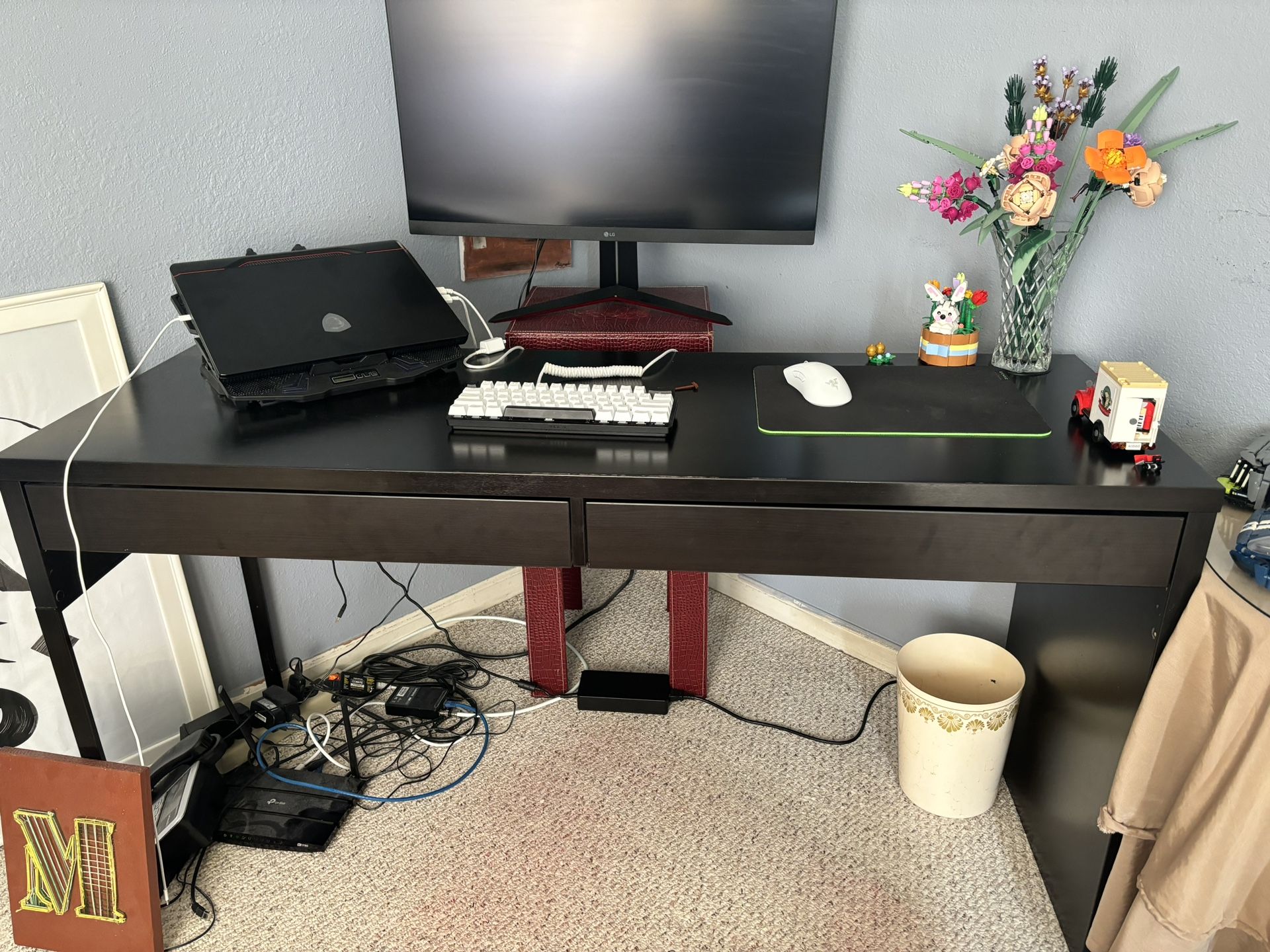 Black Medium Size IKEA Desk