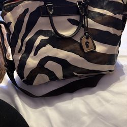 Authentic Dooney & Bourke Zebra print oversized bag