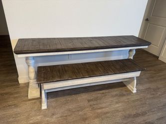 Entryway Console Table & Storage Bench Set
