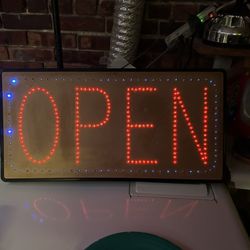 OPEN sign