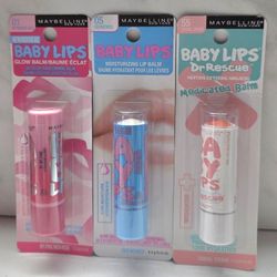 (3) Maybelline Baby Lips Moisturizing Lip Balms 