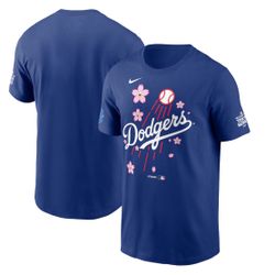 Takashi Murakami + MLB World Tour Tokyo Series 2025 Los Angeles Dodgers Script T-Shirt - Royal