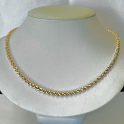 New Rope Chain 10Kt Yellow Gold 