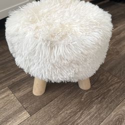 Home Decor Fuzzy Footstool
