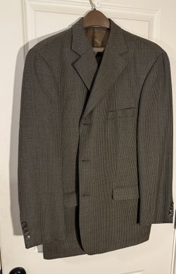 Brown Tweed 100% Wool ,Three Button Blazer 44 Regular